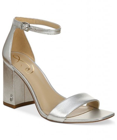 Women's Daniella Two-Piece Block-Heel Sandals PD02 $47.60 Shoes