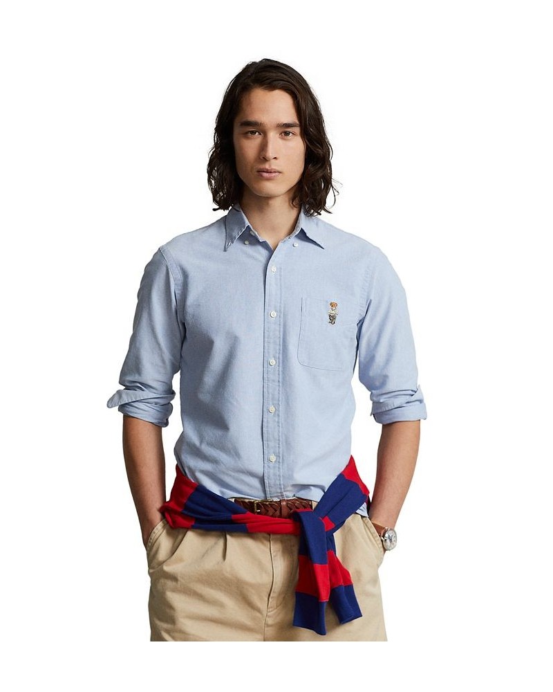 Men's Classic-Fit Polo Bear Oxford Shirt Polo Spring Bear $72.52 Shirts