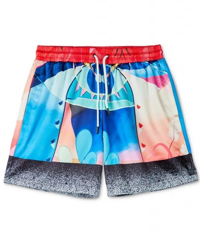 Men's Elle Printed Drawstring Satin Shorts Multi $33.62 Shorts