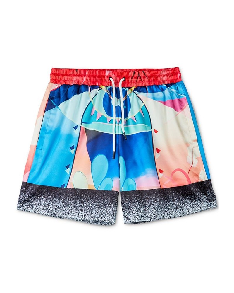 Men's Elle Printed Drawstring Satin Shorts Multi $33.62 Shorts