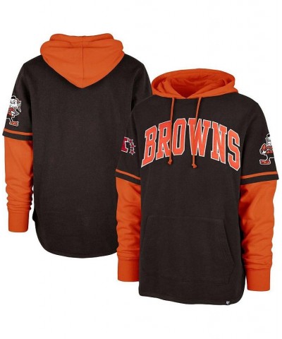 Men's Brown Cleveland Browns Shortstop Pullover Hoodie $44.20 Sweatshirt