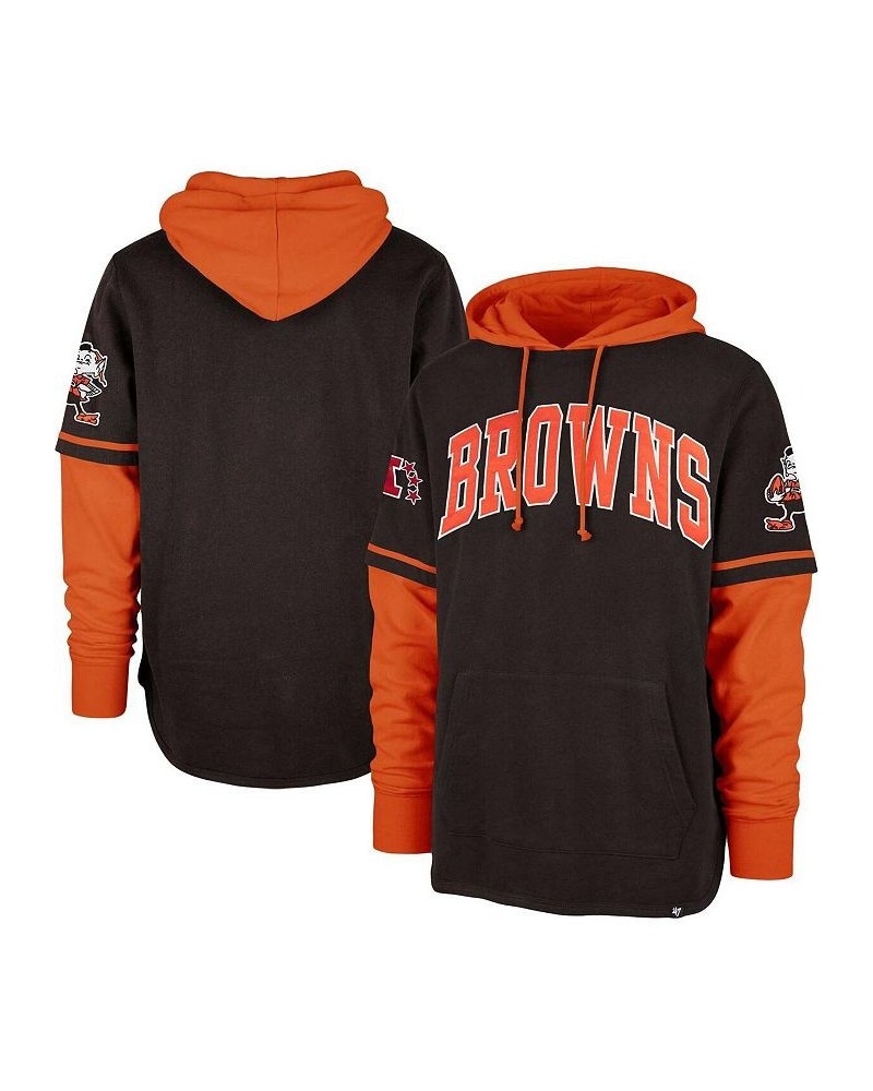 Men's Brown Cleveland Browns Shortstop Pullover Hoodie $44.20 Sweatshirt