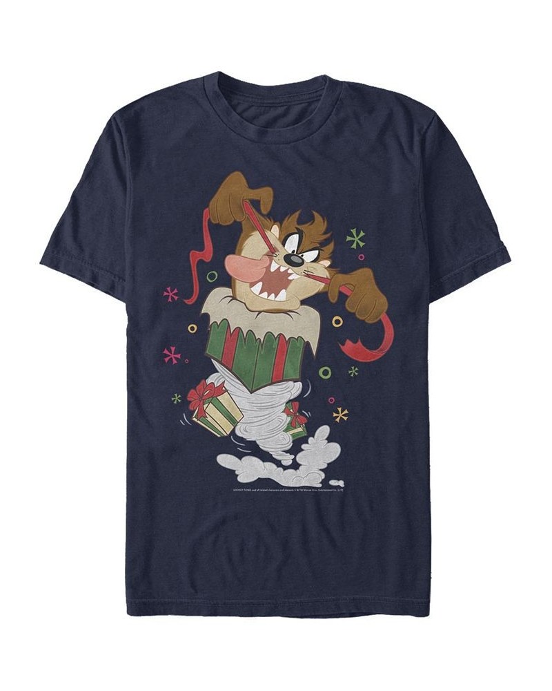 Men's Looney Tunes Ripping Presents Short Sleeve T-shirt Blue $15.75 T-Shirts