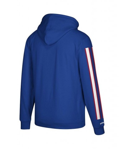 Men's Royal Buffalo Bills Three Stripe Pullover Hoodie $36.55 Sweatshirt