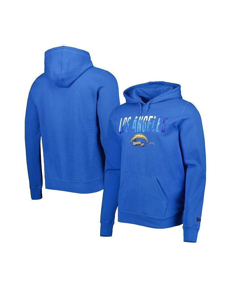 Men's Powder Blue Los Angeles Chargers Ink Dye Pullover Hoodie $35.50 Sweatshirt