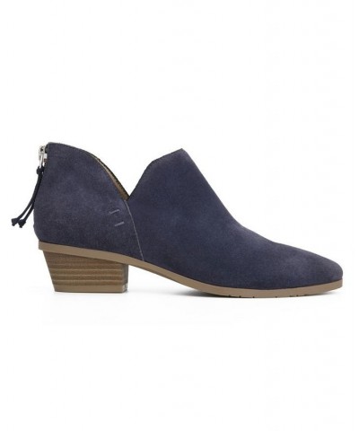 Women's Side Way Booties Blue $47.52 Shoes