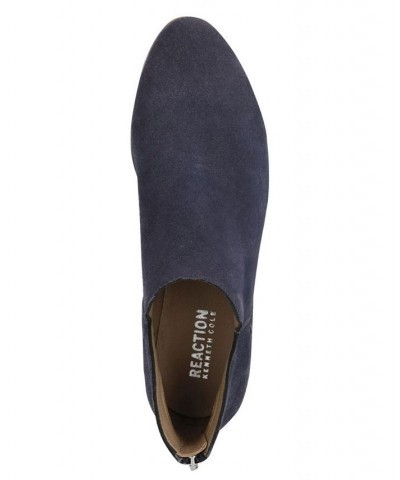 Women's Side Way Booties Blue $47.52 Shoes