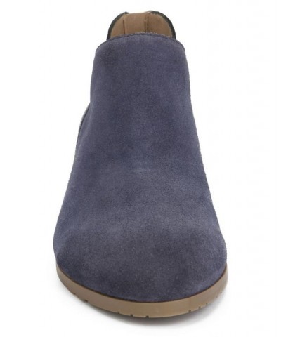 Women's Side Way Booties Blue $47.52 Shoes