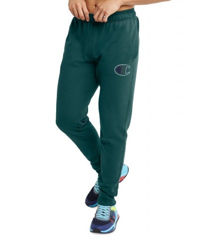 Men's Powerblend Fleece Logo Jogger Sweatpants Forest Peak Green $21.20 Pants