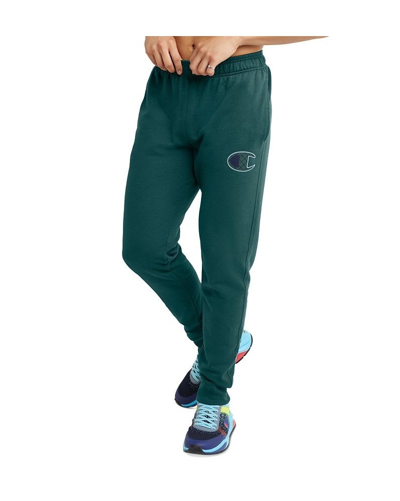 Men's Powerblend Fleece Logo Jogger Sweatpants Forest Peak Green $21.20 Pants