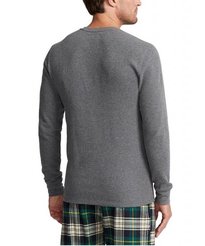 Men's Big & Tall Waffle Knit Thermal Pajama Shirt PD03 $18.06 Pajama