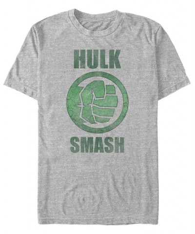 Marvel Men's Comic Collection Classic The Hulk Smash Short Sleeve T-Shirt Gray $19.59 T-Shirts