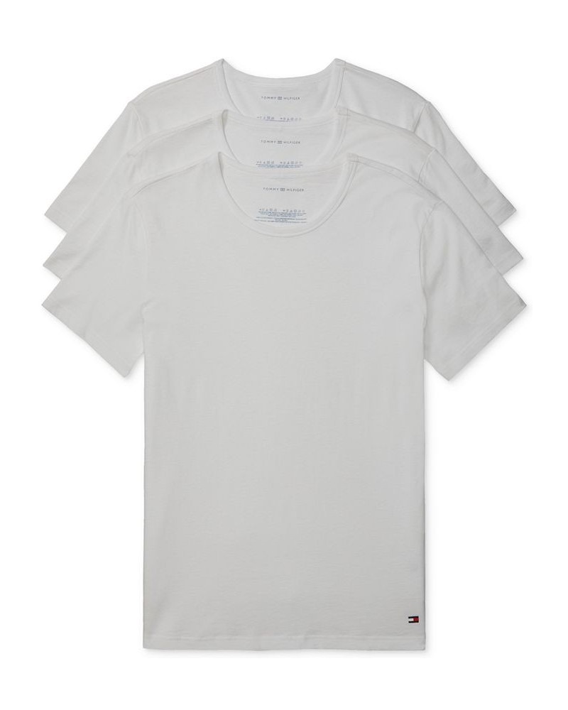 Men's Stretch Crewneck T-Shirts - 3pk. White $18.89 Undershirt