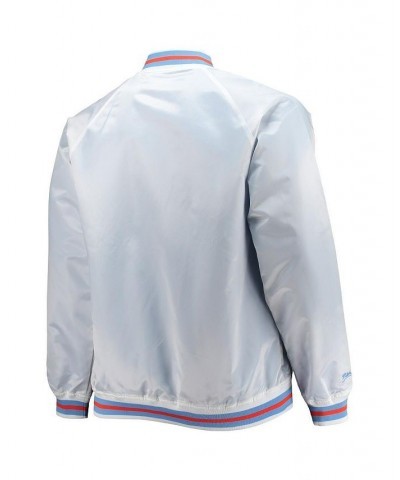 Men's White Big and Tall 1997 NBA All-Star Game Hardwood Classics Satin Full-Snap Jacket $55.20 Jackets