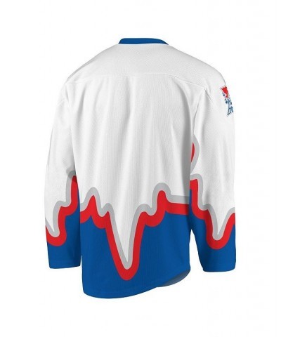 Men's White and Royal Toronto Rock Replica Jersey $43.75 Jersey