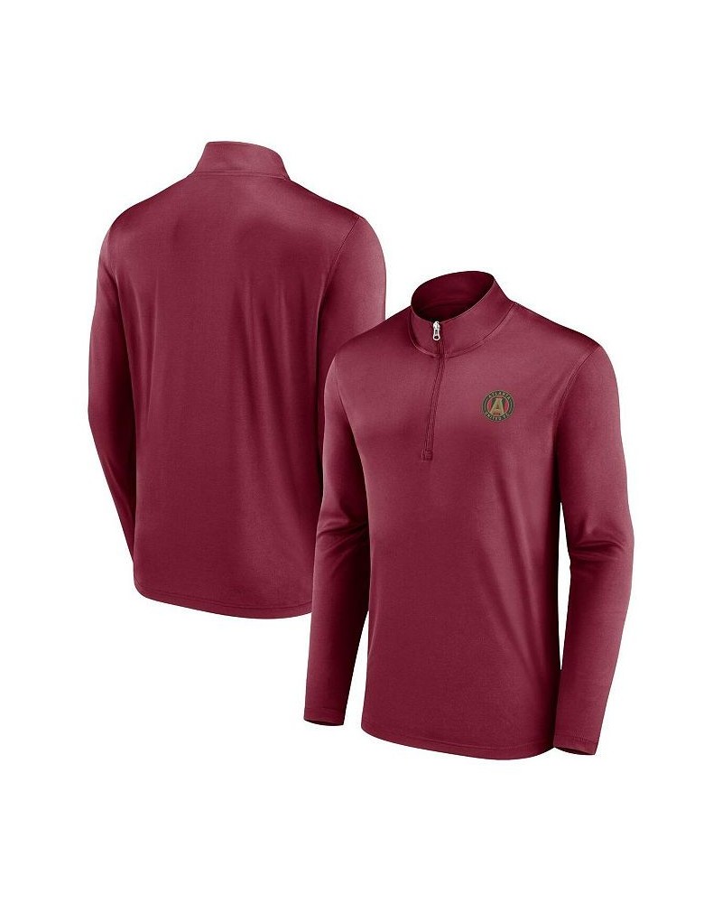 Men's Branded Red Atlanta United FC Underdog Mindset Quarter-Zip Jacket $28.70 Jackets