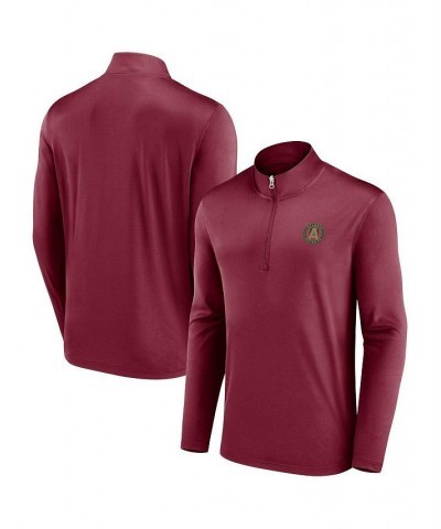 Men's Branded Red Atlanta United FC Underdog Mindset Quarter-Zip Jacket $28.70 Jackets