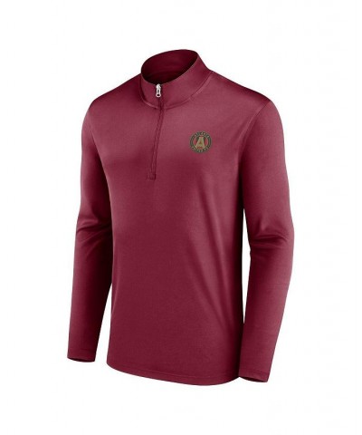 Men's Branded Red Atlanta United FC Underdog Mindset Quarter-Zip Jacket $28.70 Jackets