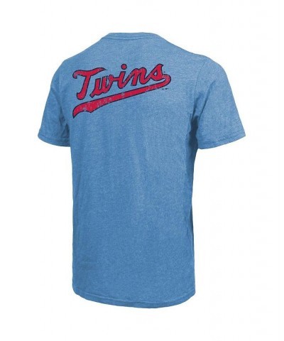 Men's Threads Light Blue Minnesota Twins Throwback Logo Tri-Blend T-shirt $23.65 T-Shirts