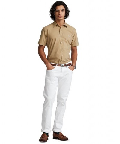 Men's Classic-Fit Garment-Dyed Oxford Shirt Tan/Beige $62.50 Shirts