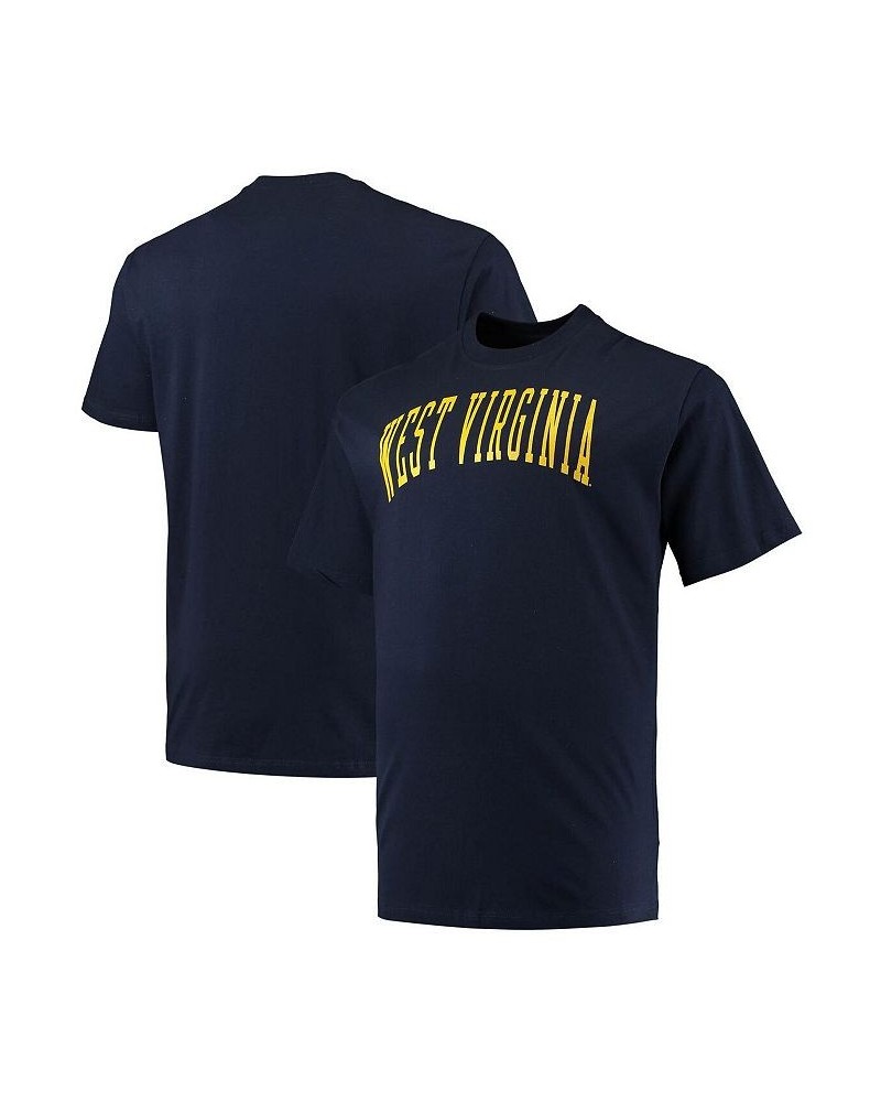 Men's Navy West Virginia Mountaineers Big and Tall Arch Team Logo T-shirt $22.79 T-Shirts