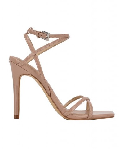 Women's Tegin Strappy Dress High Heel Sandals Tan/Beige $41.58 Shoes