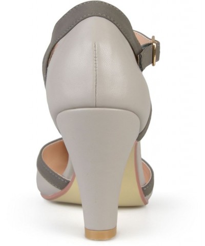 Women's Olina T-Strap Heels Tan/Beige $44.00 Shoes