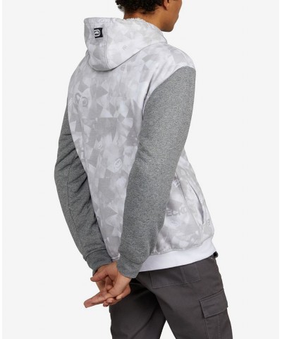 Men's Big and Tall Two-Tone Sherpa Hoodie White $52.92 Sweatshirt