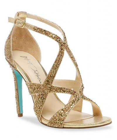 Women's Miles Evening Sandals Gold $53.64 Shoes