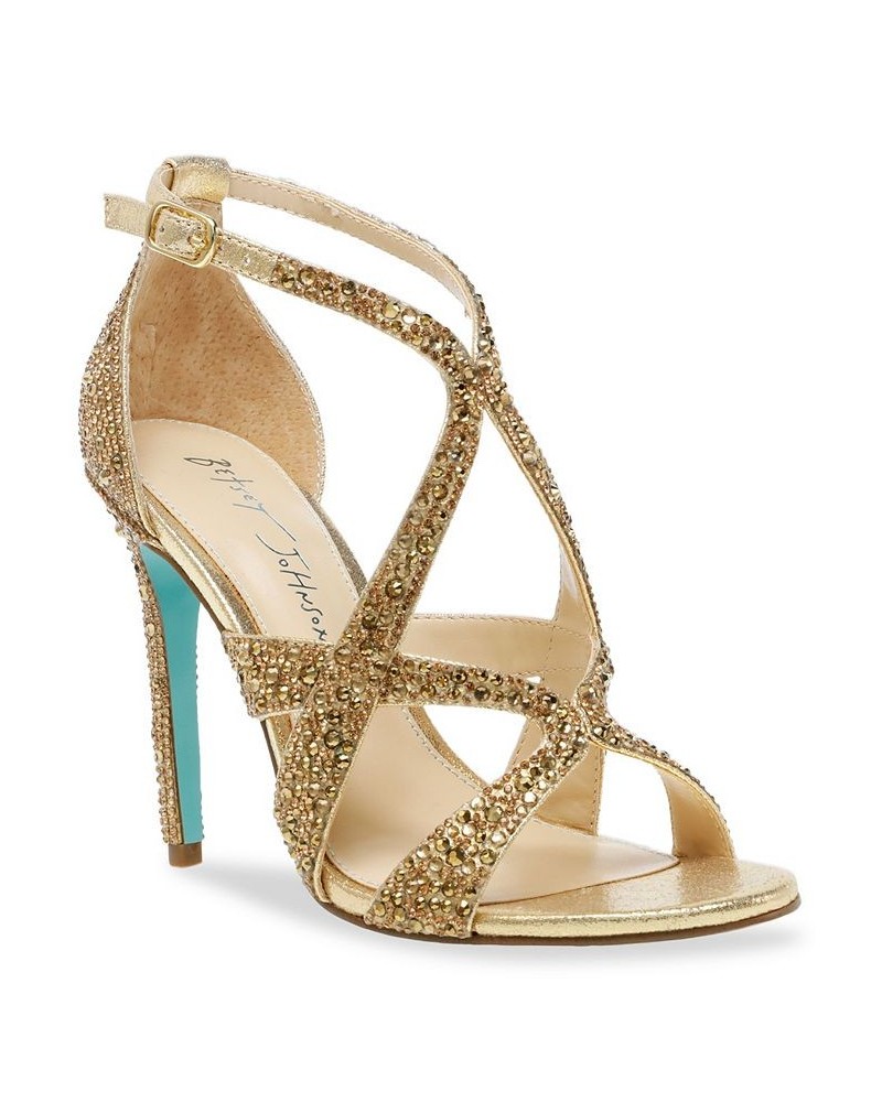 Women's Miles Evening Sandals Gold $53.64 Shoes