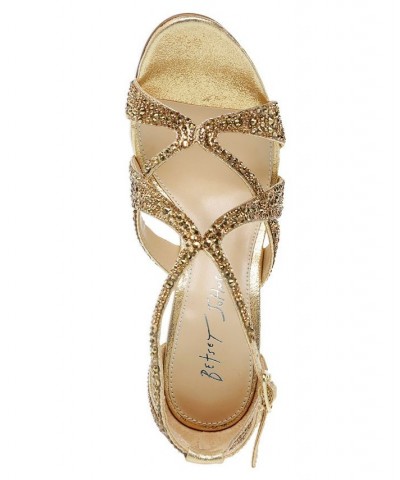 Women's Miles Evening Sandals Gold $53.64 Shoes