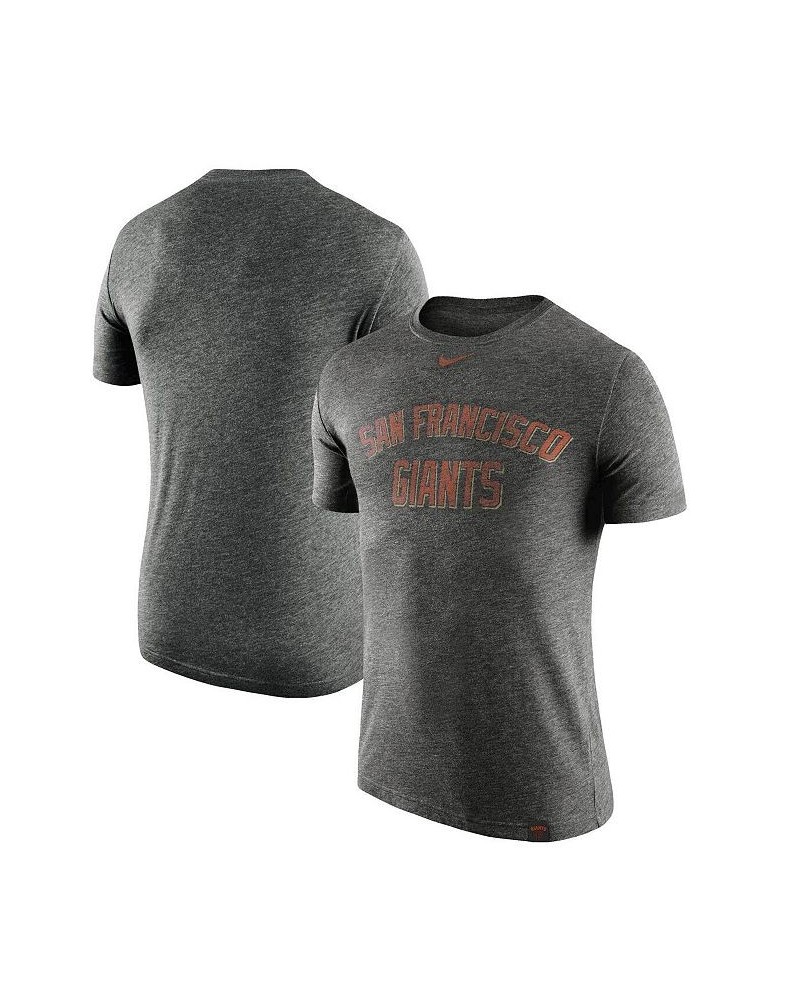 Men's Heather Black San Francisco Giants Tri-Blend DNA Performance T-shirt $26.99 T-Shirts