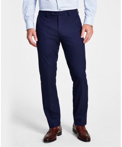 Men's Slim-Fit Stretch Solid Suit Pants Navy $33.15 Suits