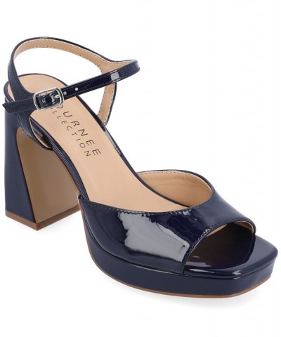 Women's Ziarre Platform Sandal Navy $51.99 Shoes