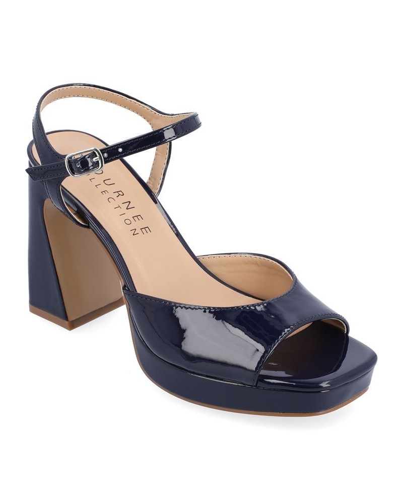 Women's Ziarre Platform Sandal Navy $51.99 Shoes