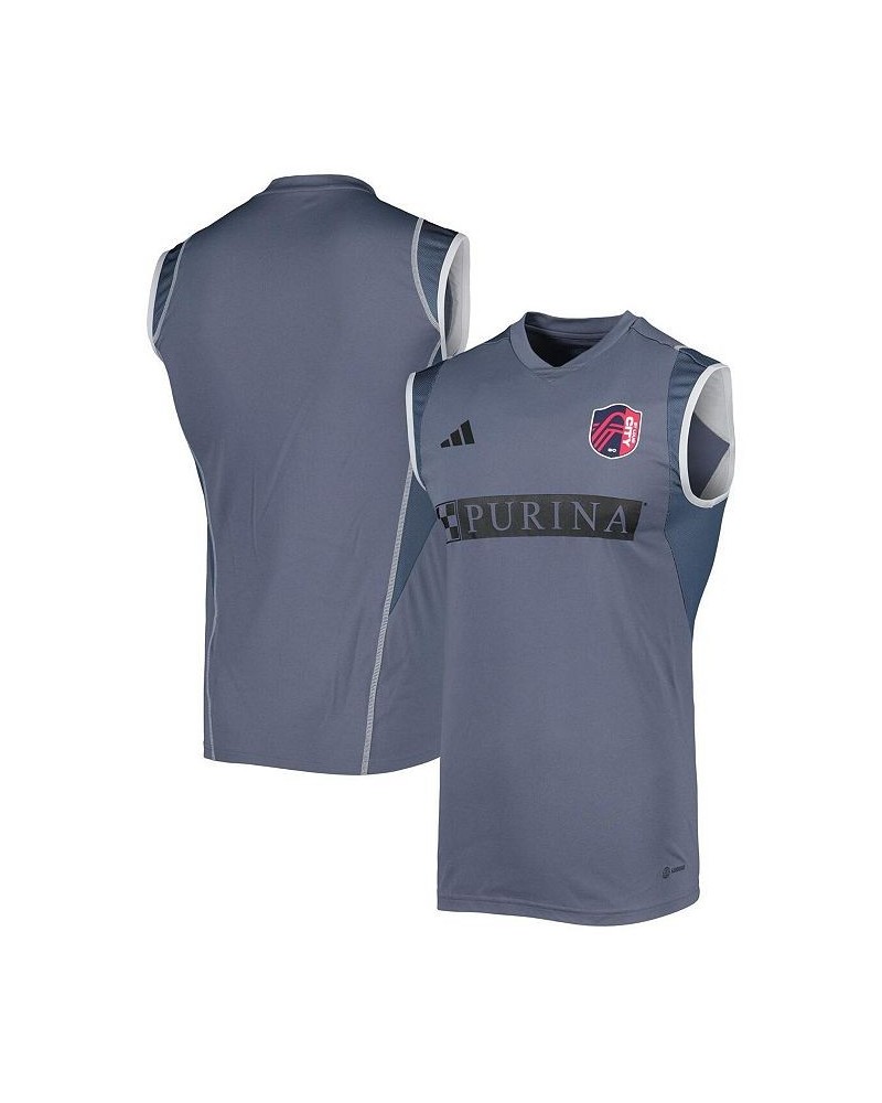 Men's Gray St. Louis City SC 2023 On-Field Sleeveless Training Jersey $25.20 Jersey