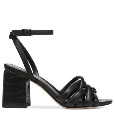 Onna Strappy Block-Heel City Sandals Black $49.50 Shoes