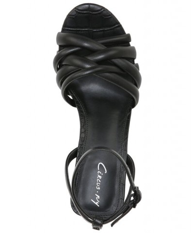 Onna Strappy Block-Heel City Sandals Black $49.50 Shoes