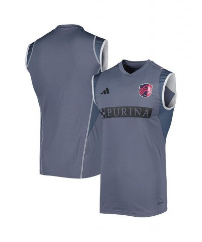 Men's Gray St. Louis City SC 2023 On-Field Sleeveless Training Jersey $25.20 Jersey