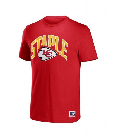 Men's NFL X Staple Red Kansas City Chiefs Lockup Logo Short Sleeve T-shirt $17.27 T-Shirts