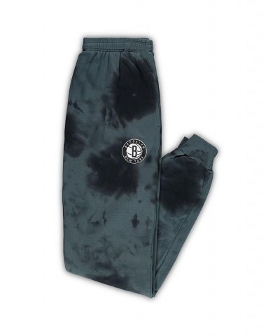 Men's Branded Black Brooklyn Nets Big and Tall Wordmark Cloud Dye Jogger Pants $29.40 Pants