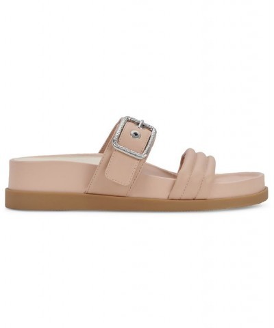 Women's Shaila Quilted Buckled Footbed Sandals White $57.20 Shoes