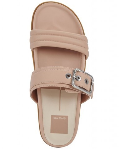 Women's Shaila Quilted Buckled Footbed Sandals White $57.20 Shoes