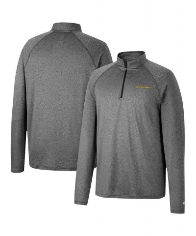 Men's Heathered Gray Oregon Ducks Earth First Raglan Quarter-Zip Windshirt $28.60 Sweatshirt