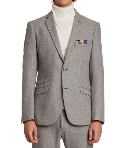 Men's Slim-Fit Wool Suit Jacket Gray $45.10 Suits