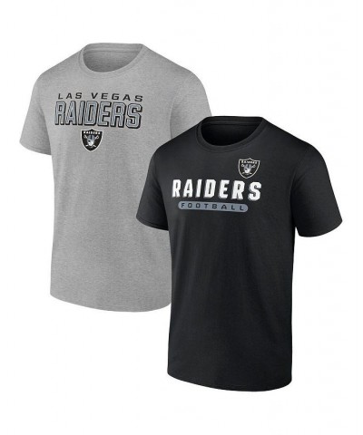 Men's Branded Black and Heathered Gray Las Vegas Raiders Parent T-shirt Combo Pack $23.03 T-Shirts