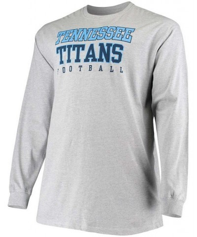 Men's Big and Tall Heathered Gray Tennessee Titans Practice Long Sleeve T-shirt $19.20 T-Shirts