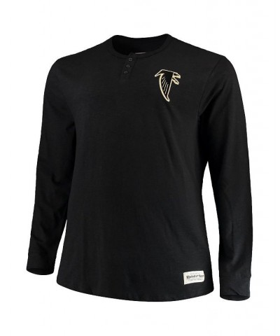 Men's Black Atlanta Falcons Big and Tall First Round Pick Long Sleeve Henley T-shirt $38.70 T-Shirts