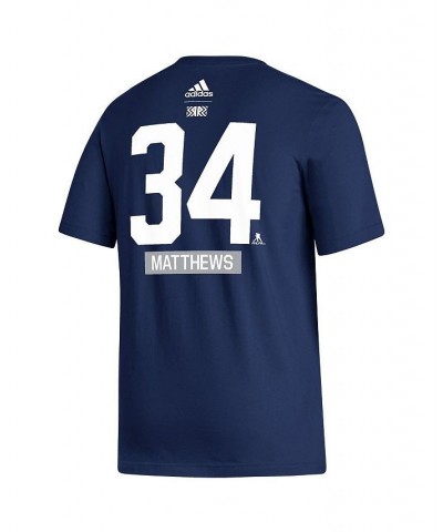 Men's Auston Matthews Blue Toronto Maple Leafs Reverse Retro 2.0 Name and Number T-shirt $19.60 T-Shirts