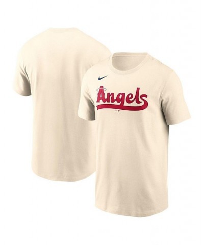 Men's Cream Los Angeles Angels City Connect Wordmark T-shirt $18.45 T-Shirts